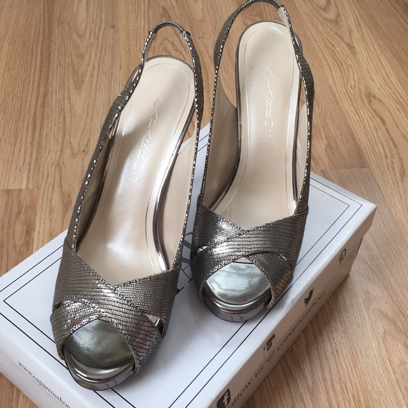 Like new! Caparros peep toe platform high heels 9B - Picture 4 of 10
